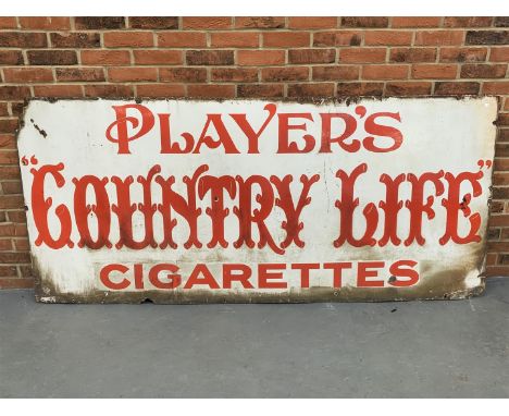 Extremely Large Original Enamel Players Country Life" Cigarettes Sign"Make: Contact AuctioneerModel: Contact AuctioneerYear: 
