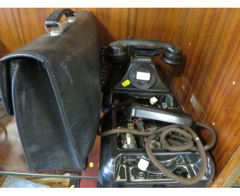 A VINTAGE EXCHANGE TELEPHONE AND ASSOCIATION PAPERWORK 