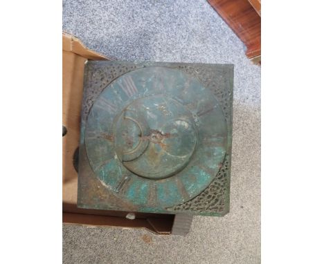 AN OLD LONG CASE CLOCK MOVEMENT A/F