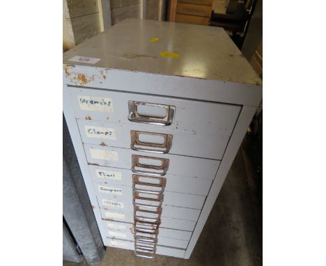 A BISLEY STYLE TEN DRAWER VINTAGE FILING CABINET