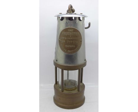 A miner's safety lamp 