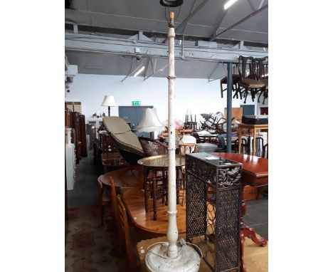 White painted standard lamp 