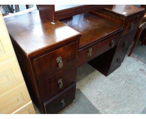 A 1930s mahogany dressing table (no mirror) 