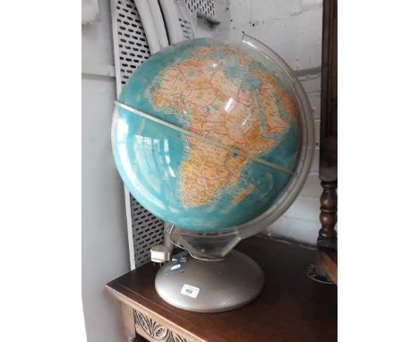 An illuminated globe 