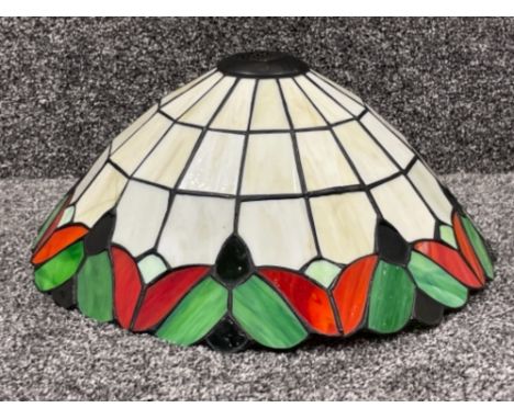 Tiffany style ceiling light shade damaged repaired