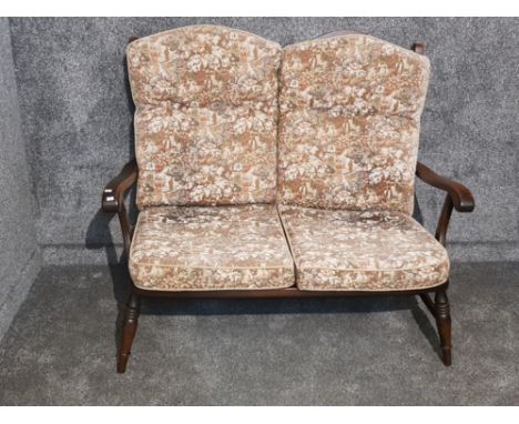 Ercol framed two seater sofa