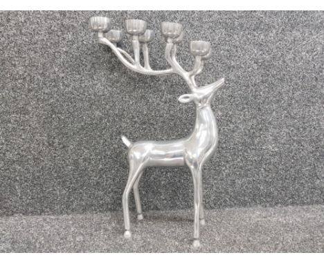 Large Metal reindeer 8 way candle holder tea light, height 51cm