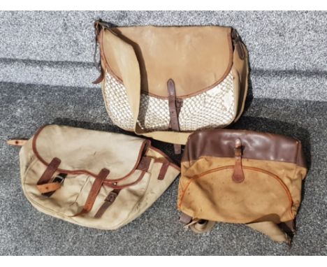 3 vintage fishing tackle bags