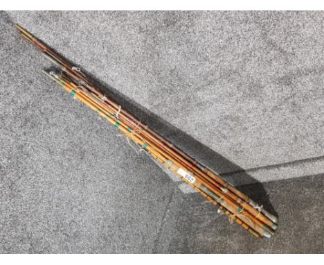 Bundle of vintage fishing rods