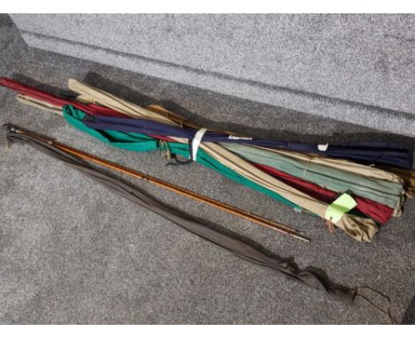 Bundle of vintage fishing rods, 9 in total, all with bags