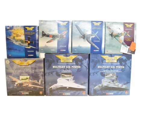 7 Corgi Aviation Archive 1:144 and 1:72 scale diecast models 7 Corgi Aviation Archive 1:144 and 1:72 scale diecast models, th