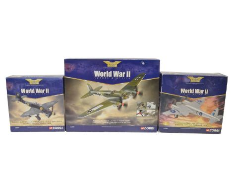 3 Corgi Aviation archive 1:72 scale die cast models 3 Corgi Aviation archive 1:72 scale die cast models to include a World Wa