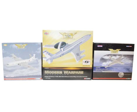 3 Corgi Aviation Archive 1:144 scale diecast models 3 Corgi Aviation Archive 1:144 scale diecast models to include a boxed Mo