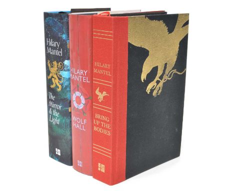 Three Volumes, One Signed Hilary (Mantel) Hilary (Mantel). Wolf Hall, 1st edition fourth impression, Fourth Estate, 2009, Bri