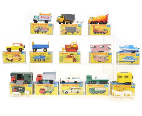 13 Lesney Matchbox Regular Wheels boxed cars and vehicles 13 Lesney Matchbox Regular Wheels boxed cars and vehicles to includ