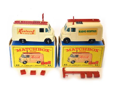 2 Lesney Matchbox Regular Wheels boxed 62b Commer TV Service Vans 2 Lesney Matchbox Regular Wheels boxed 62b Commer TV Servic