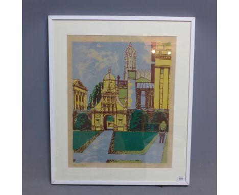 Julian Trevelyan (1910-1988), 'Caius College Cambridge', lithograph, artists proof, signed in pencil lower right. H.48cm W.38