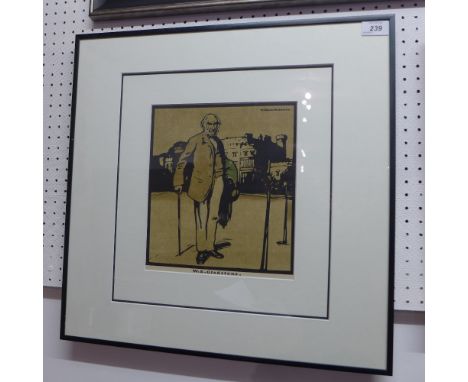 William Nicolson (1872-1949), 'W.E.Gladstone', lithograph. H.26cm W.23cm