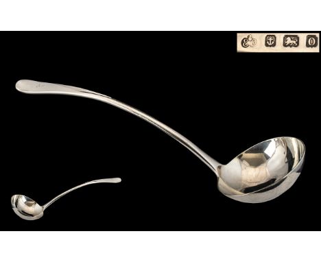 Elkington &amp; Co Superb Quality Large Ratail Sterling Silver Ladle of Solid Proportions. Hallmark Birmingham 1913, Makers M