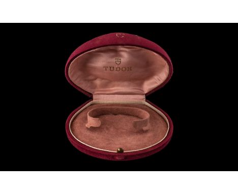 Vintage Tudor (Rolex) Plush Velvet Watch Case with pink cloth interior