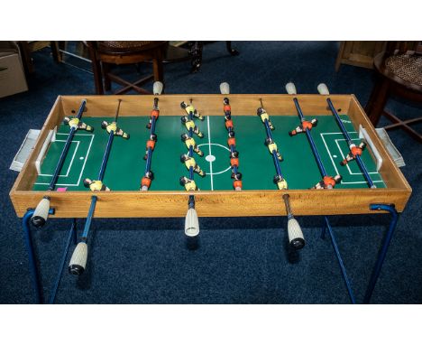 French Vintage Football Game, fitted with a metal fold-down frame.  Size 38" long x 18" wide.