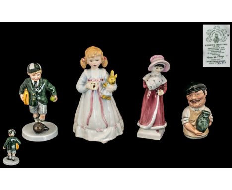 Royal Doulton Collection of Hand Painted Porcelain Figures ( 4 ) In Total. Comprises 1/ ' Bunny's Bedtime ' Ltd Edition No 35