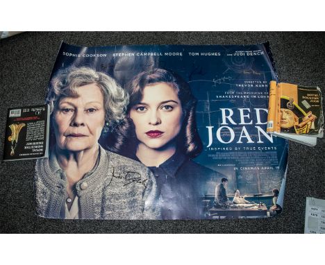 Judy Dench Red Joan Quad Poster Cast & Director SignedThis is something special, it is a must for any movie fan. It is a firs