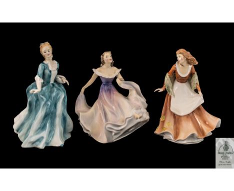 Royal Doulton Exclusively For Collectors Club Hand Painted Trio of Porcelain Figures ( 3 ) In Total. Comprises 1/ ' Autumn Ti