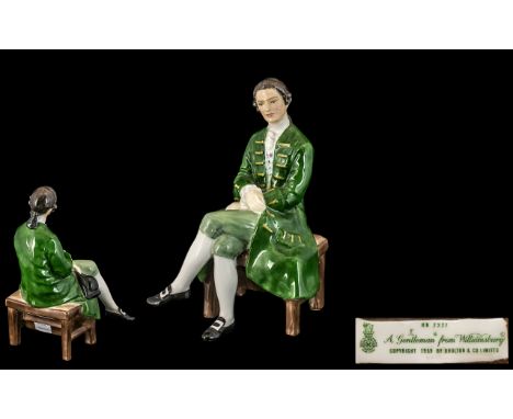 Royal Doulton Hand Painted Porcelain Figure ' A Gentleman From Williamsburg ' HN2227. Designer M. Davies. Issued 1960 - 1983.