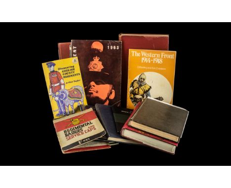 Collection of Military Genre Books and Pamphlets: Regimental Badges and Service Caps, County Regiments, British military mark
