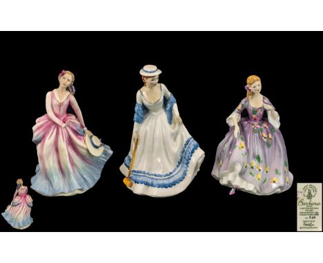 Royal Doulton - Collectors Club Ltd and Numbered Edition Hand Painted Trio of Porcelain Figures ( 3 ) In Total. Comprises 1/ 