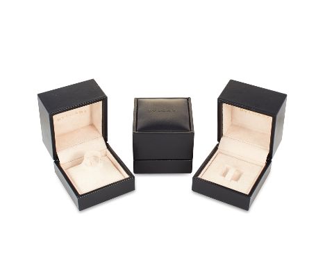 THREE BULGARI JEWELLERY RING BOXES