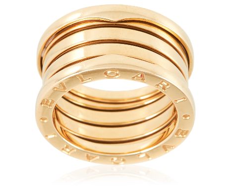 A B.ZERO1 FOUR BAND RING, BULGARI in 18ct yellow gold, signed BVLGARI, size M / 6, 10.8g.