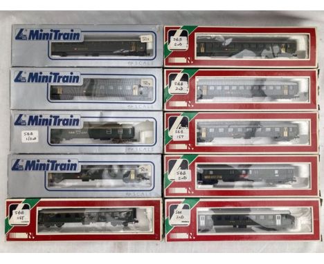 N Gauge: A collection of ten N Gauge coaches by Lima. All boxed in good condition.&nbsp;Please assess photographs.