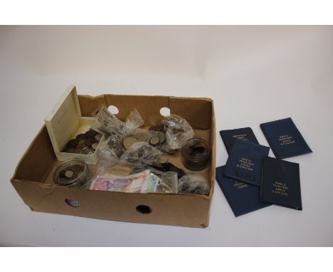 A miscellaneous collection of coins of the World, including various British pre-decimal copper and cupro-nickel and a few ban
