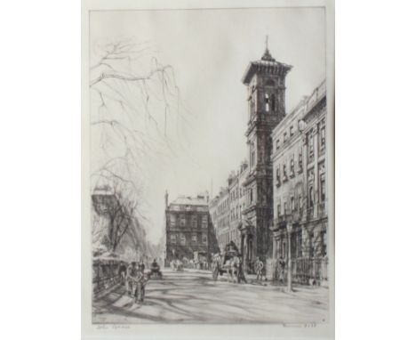 Francis H Dodd (1874 - 1949) Soho Square Drypoint etching Signed and titled in pencil, to lower margin Plate: 31 x 23cm (11 1