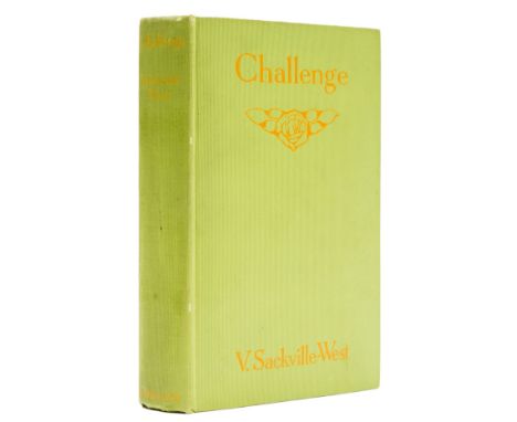 Sackville-West (Vita) Challenge, first edition, first printing, light browning and offsetting to front endpapers, ink gift in