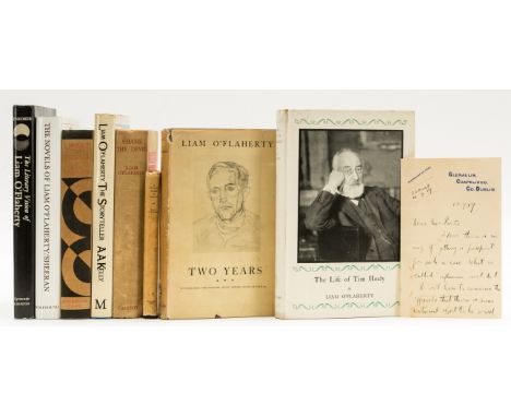 O'Flaherty (Liam) The Life of Tim Healy, A. L. s. from Healy loosely inserted, frontispiece portrait loosely inserted, bookpl