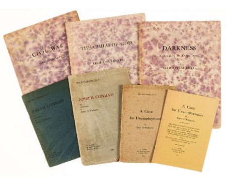 O'Flaherty (Liam) Civil War, unopened, light foxing to endpapers, spine a little chipped, 1925; The Child of God, the odd spo