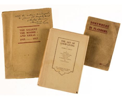 NO RESERVE Simon (André L.) The Salient, The Somme: and Arras: 1915-1917, signed presentation inscription from the author to 