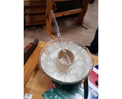 GLASS PUNCH SET WITH LADLE
