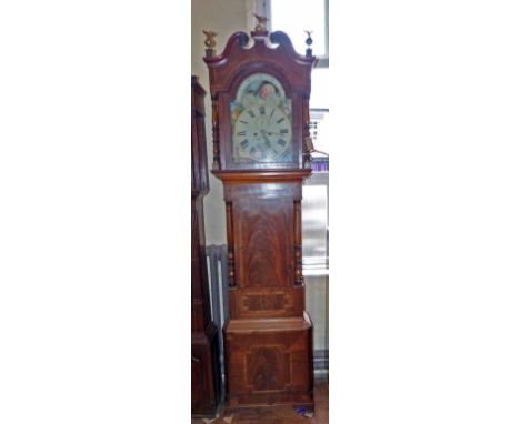 Eight day mid Victorian mahogany Grandfather clock by Cornforth, Macclesfield. Condition report: see terms and conditions.