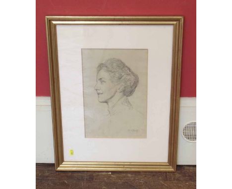 R.A. Bell pencil portrait. Condition report: see terms and conditions.