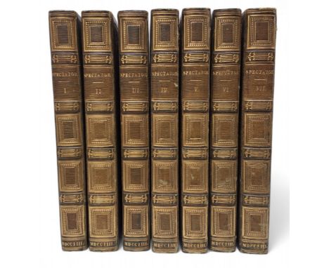 The Spectator, published for J. and R. Tonson and S. Draper, London MDCCLIII, 7 volumes, 'Volume the First' to 'Volume the Se