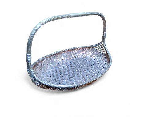 A WMF silverplated woven bread basket, 23cm x 32cm