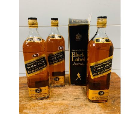 Four Bottles of Johnnie Walker Black Label Whiskey