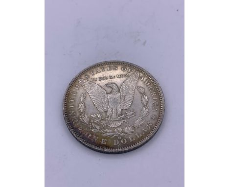 An 1885 US Morgan Silver Dollar