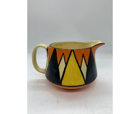 A hand painted Clarice Cliff jug 