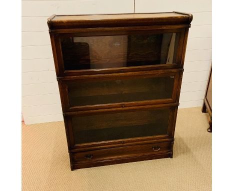 A four tier oak Globe-Wernicke bookcase