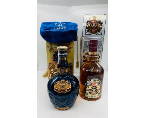 A bottle of Chivas Regal 12 year whisky and a bottle of Royal Salute 21year scotch whisky 